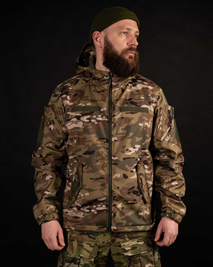 Тактична куртка SoftShell Шторм - мультикам Тактична куртка SoftShell Шторм - мультикам