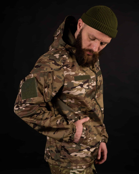 Тактична куртка SoftShell Шторм - мультикам Тактична куртка SoftShell Шторм - мультикам